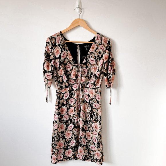 Topshop Tall Peony Blush Pink Tea Dress Sz 4 - Picture 5 of 10